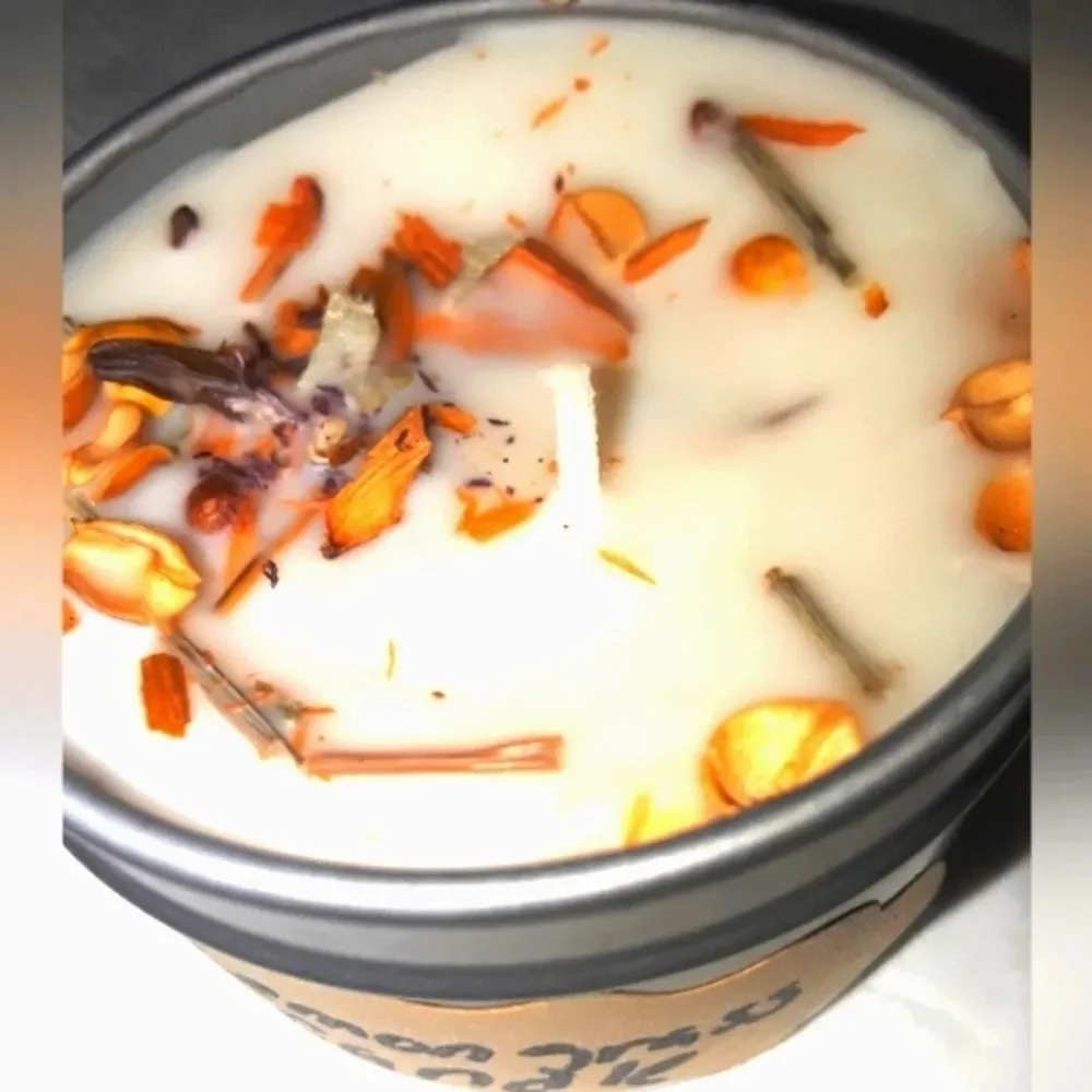Hand crafted natural Lemongrass candle
